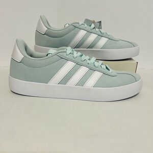 Adidas VL Court 3.0 Women's Mint Green and White Sneakers